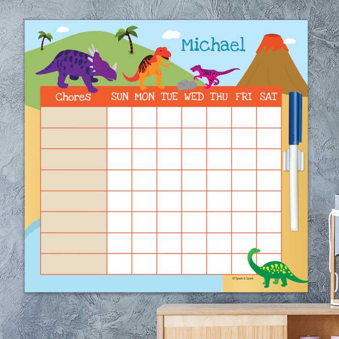 Dinosaurs in the Jungle Chore Chart