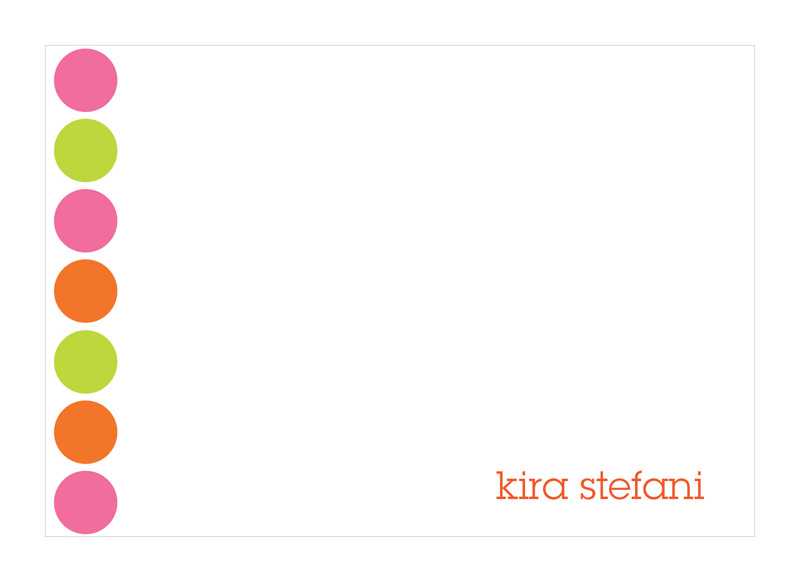 Happy Dots In Orange Notecards