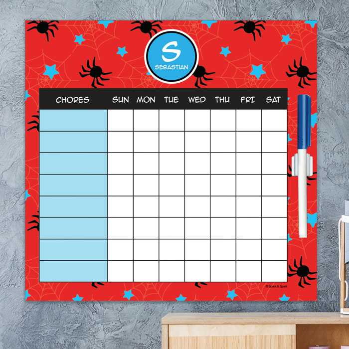 Fun Spider Web Chore Chart