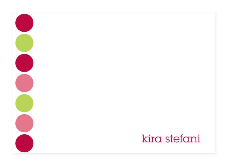 Happy Dots In Pink Notecards