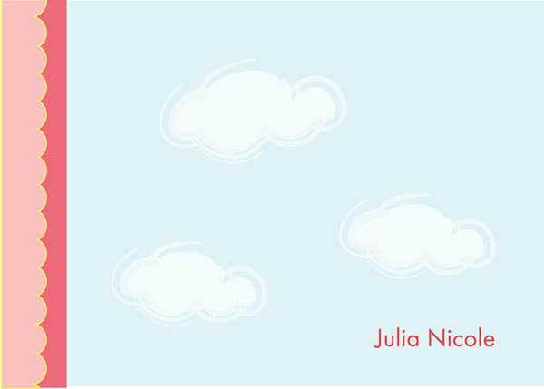 Dreamy Clouds Pink Notecards