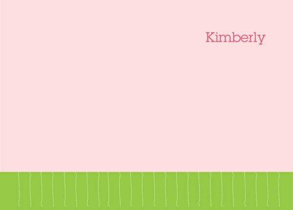 Modern Clean Look Pink Notecards
