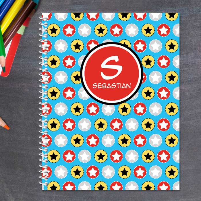 Super Hero Stars Kids Notebook