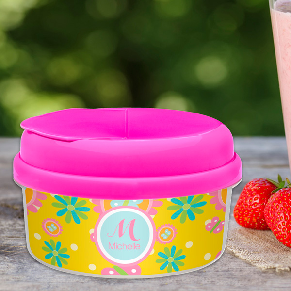 Yellow Flowers Pattern Snack Bowl