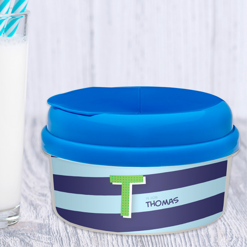 Brilliant Initial Blue Snack Bowl