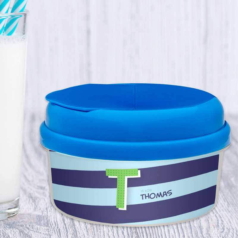Brilliant Initial Blue Snack Bowl