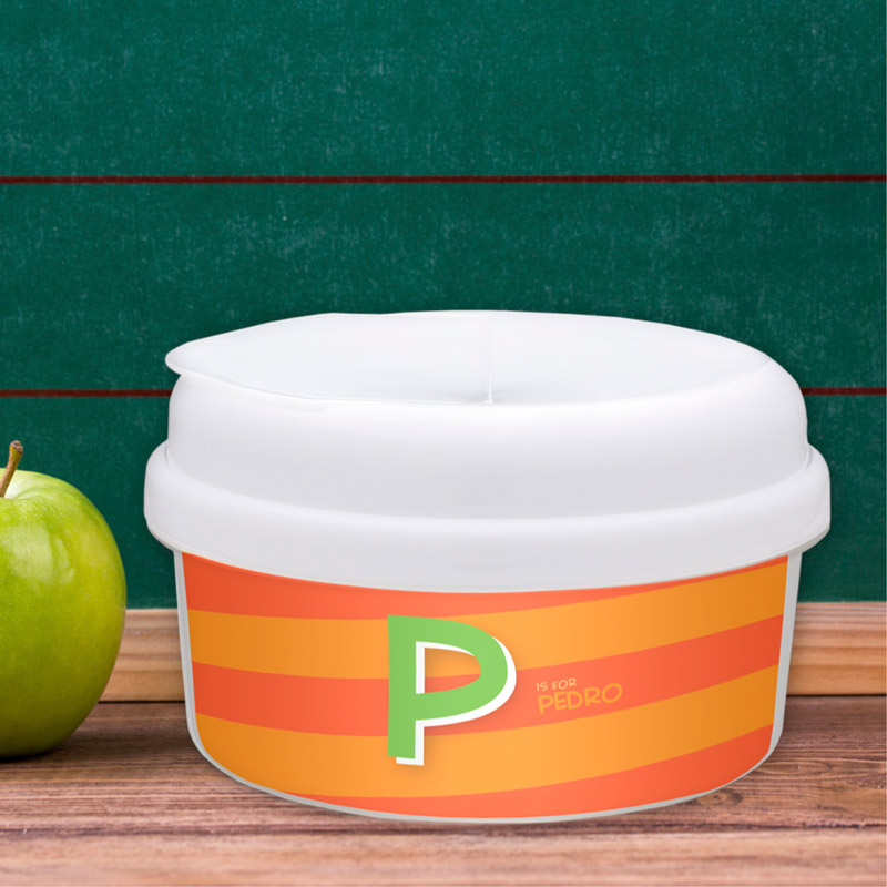 Brilliant Initial Orange Snack Bowl