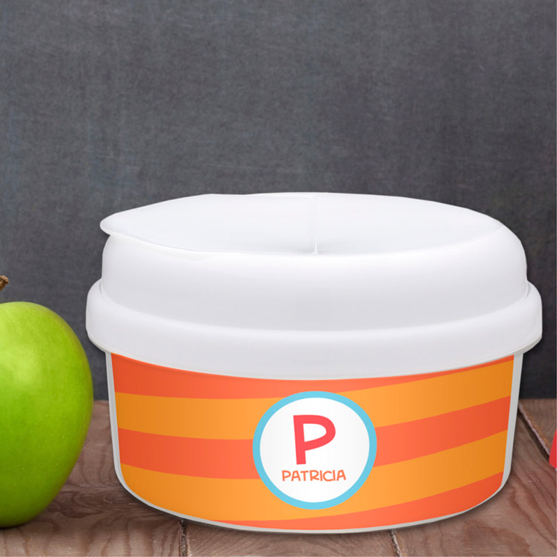 Fun Initials Orange Snack Bowl