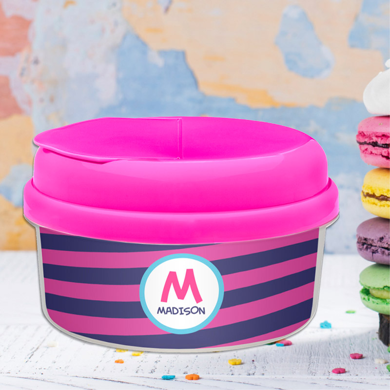 Fun Initials Magenta Snack Bowl