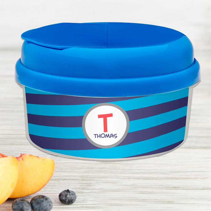Fun Initials Blue Snack Bowl