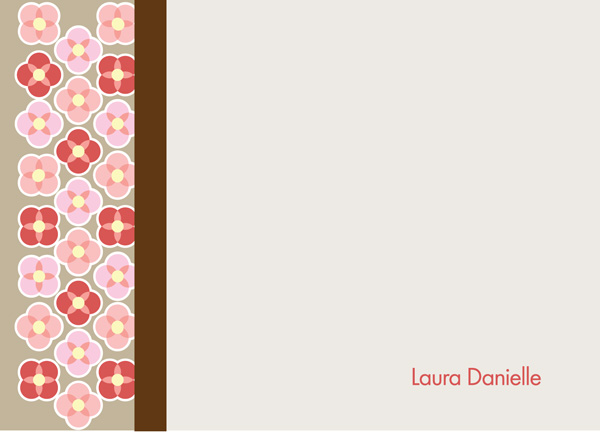 Flower Checkerboard Notecards