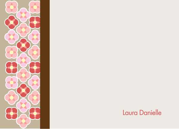 Flower Checkerboard Notecards