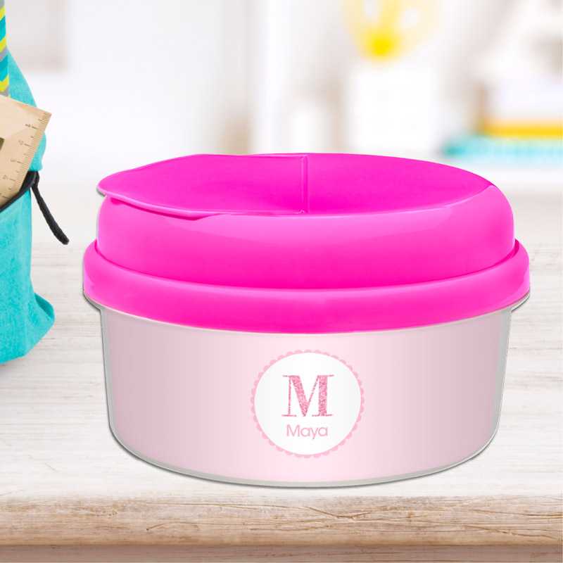 A Shiny Pink Letter Snack Bowl