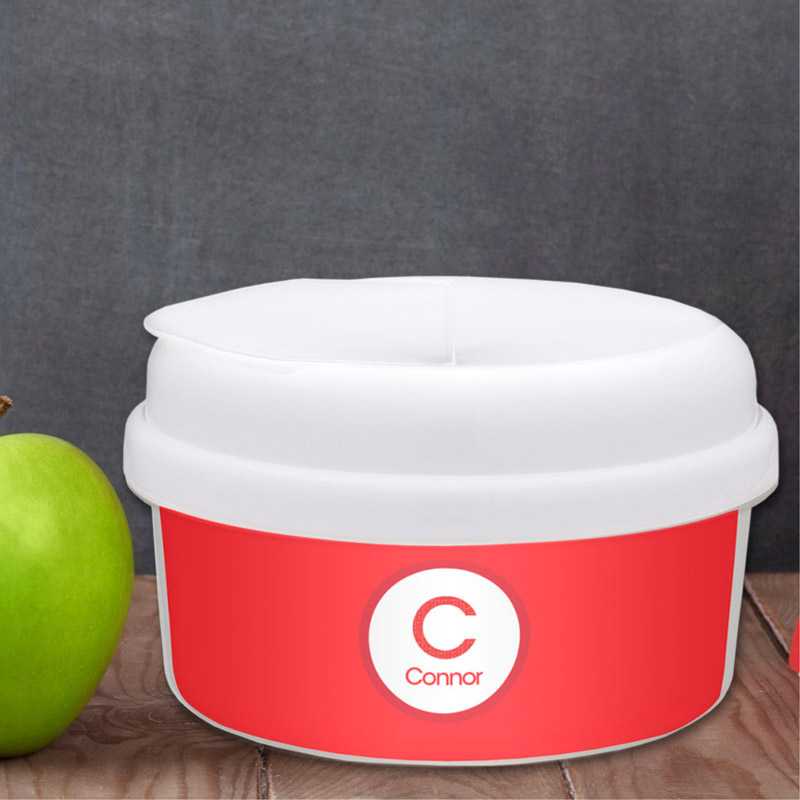 A Linen Red Letter Snack Bowl