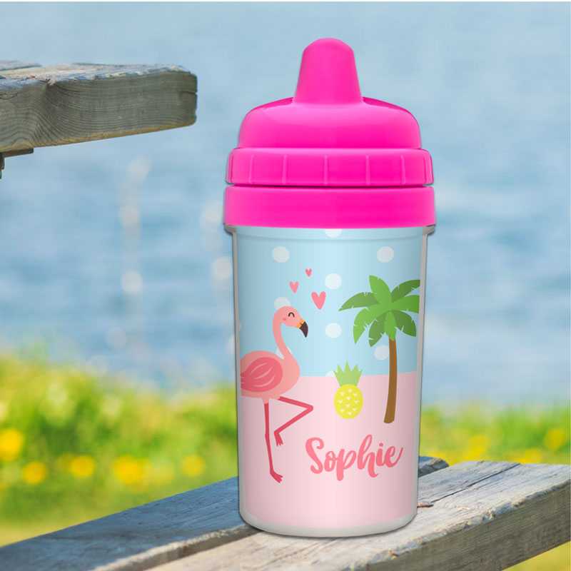 Sweet Flamingo Love Sippy Cup