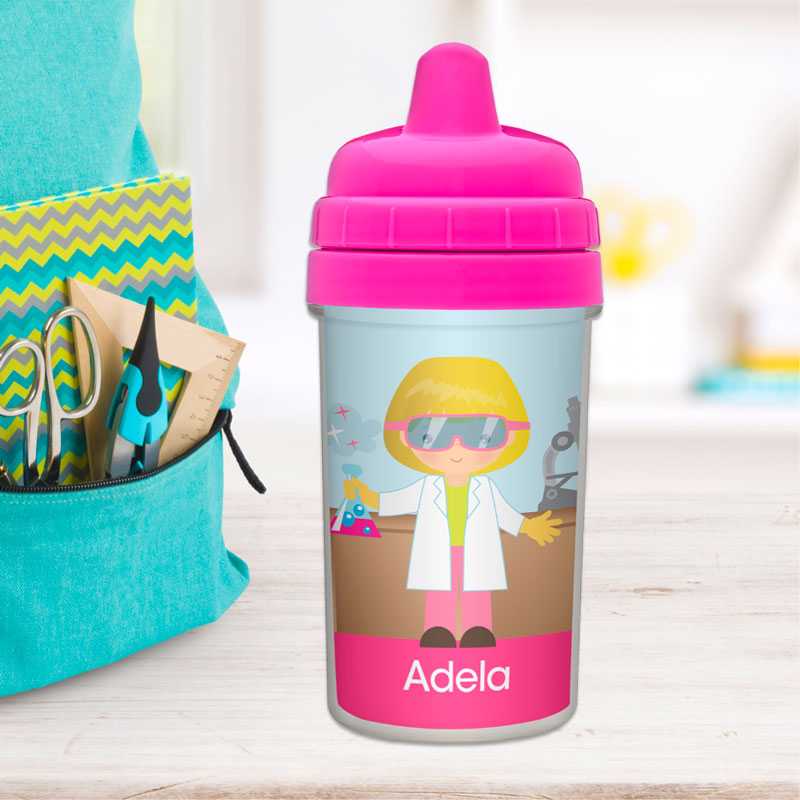 Cute Scientist Girl Sippy Cup
