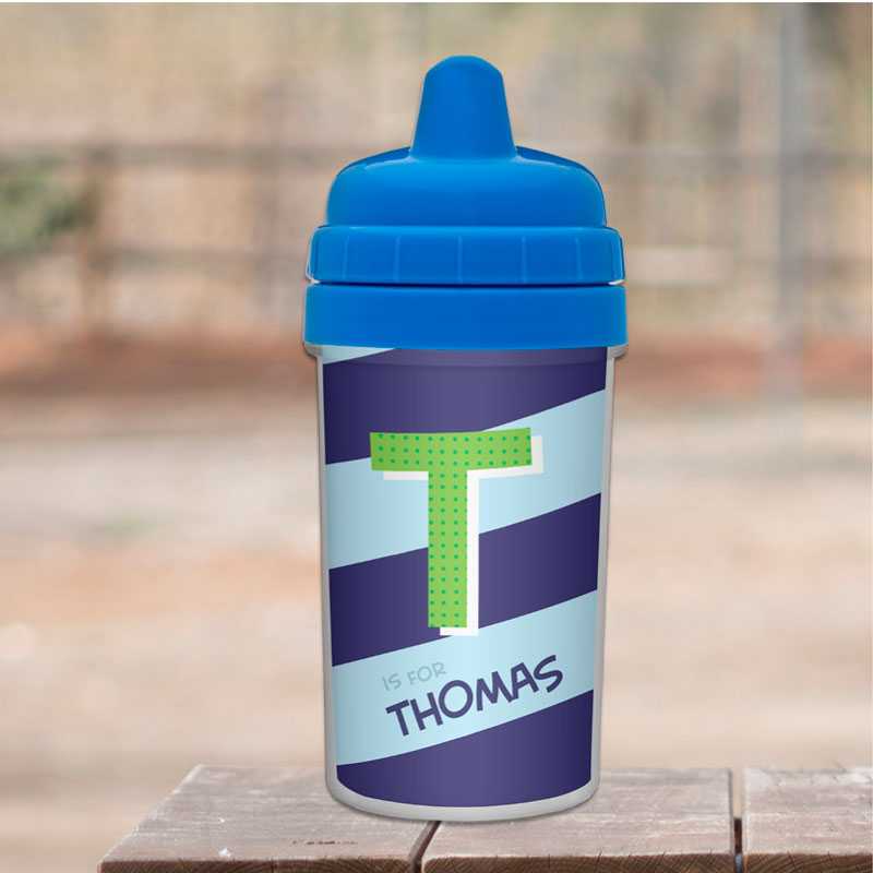 Brilliant Initial Blue Sippy Cup