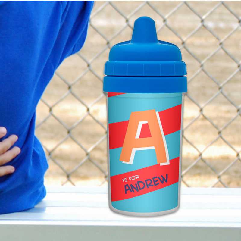 Brilliant Initial Red Sippy Cup