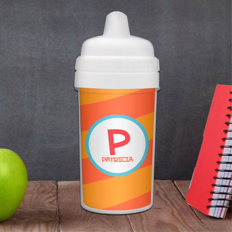 Fun Initials Orange Sippy Cup