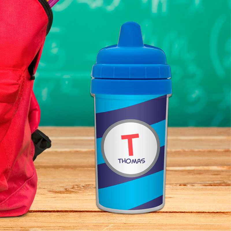 Fun Initials Blue Sippy Cup
