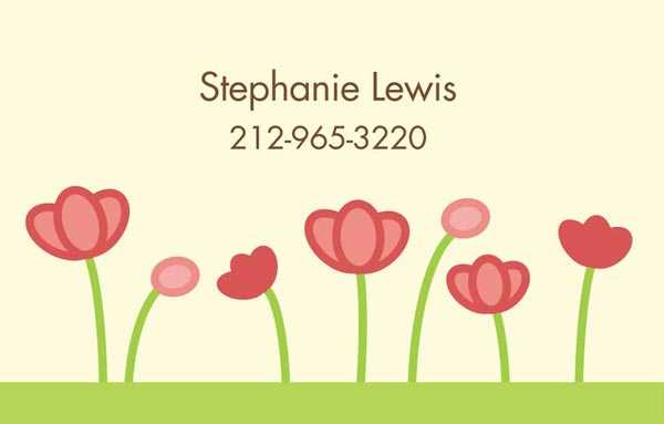 My Pink Garden Calling Card