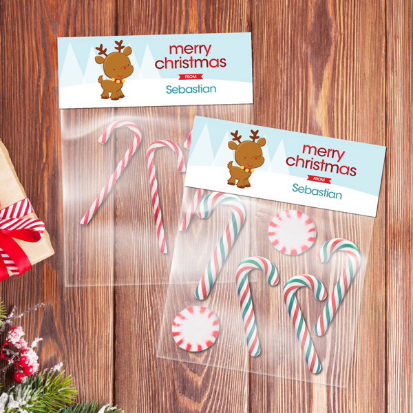 Sweet Baby Blue Deer Treat Bags