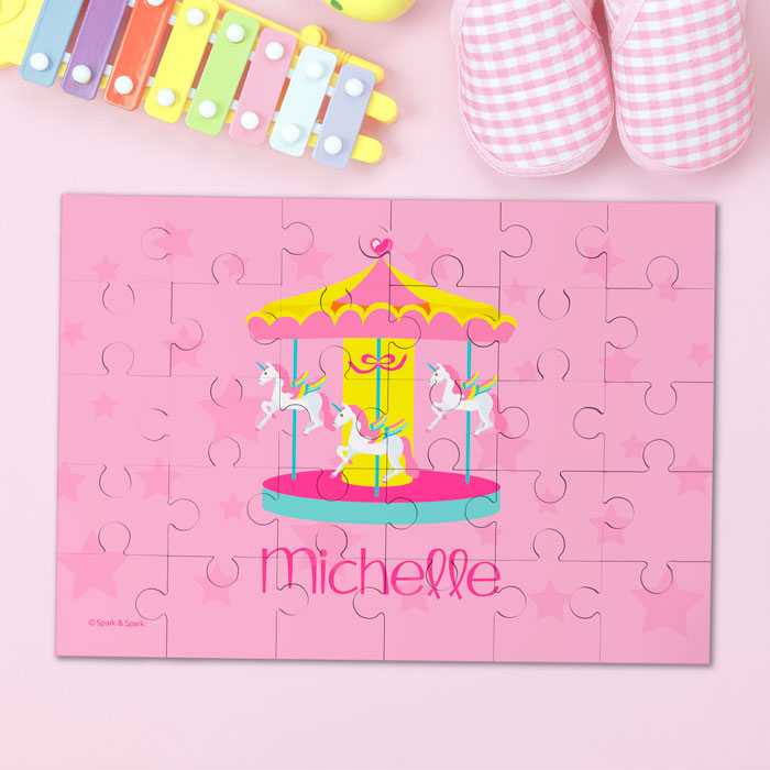 Sweet Carousel Personalized Puzzles