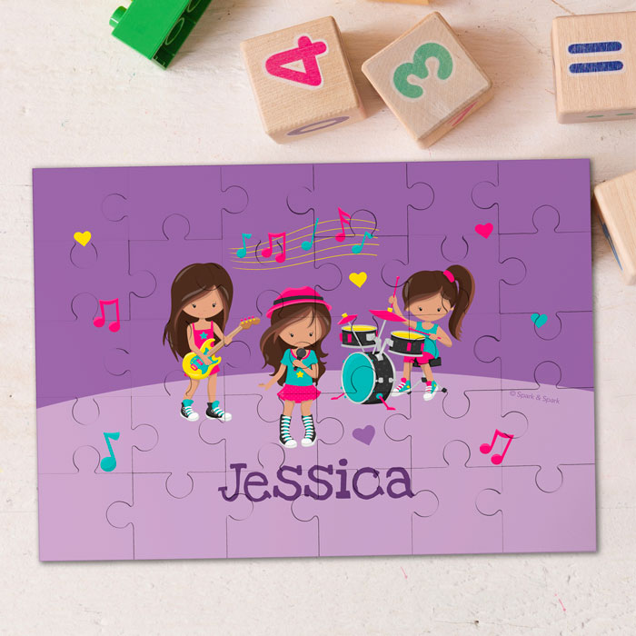 Rock and Roll Band Personalized Puzzles