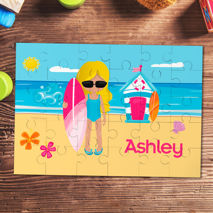 Beach Girl Personalized Puzzles