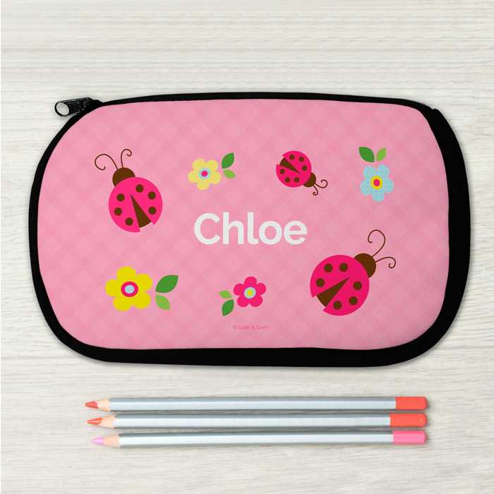Three Lady Bugs Pencil Case