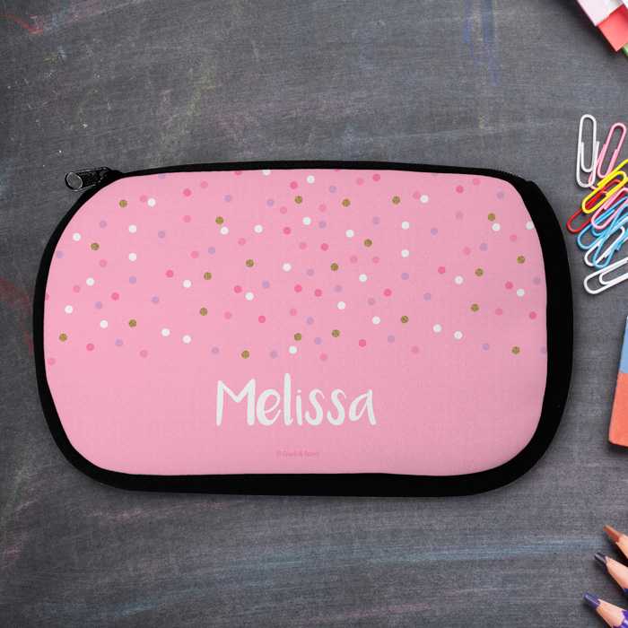 Sweet Glitter Dots Pencil Case