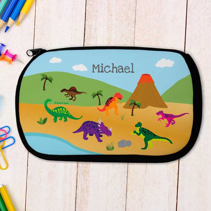Dinosaurs in the Jungle Pencil Case