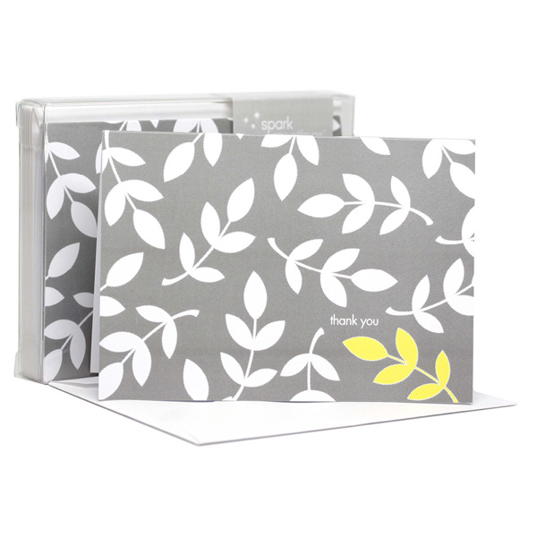 Leafy bunch White Notecards