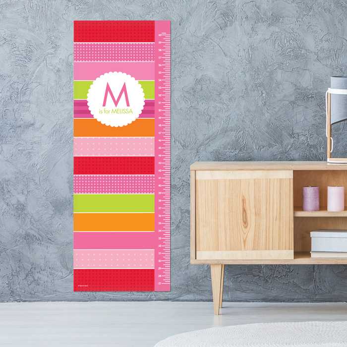 Bold & Fun Stripes Growth Chart