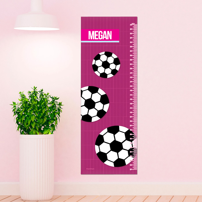 Girl Soccer Fan Purple Growth Chart