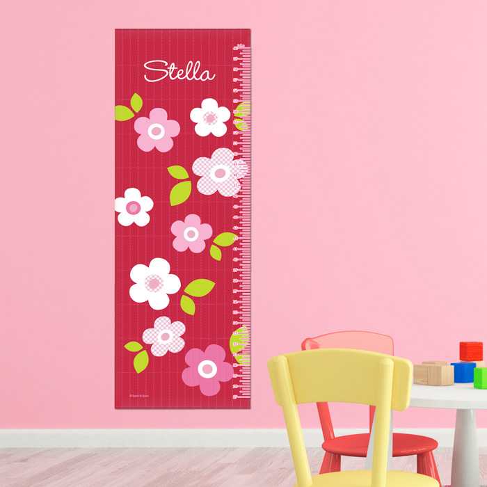 Preppy Flowers Red Growth Chart