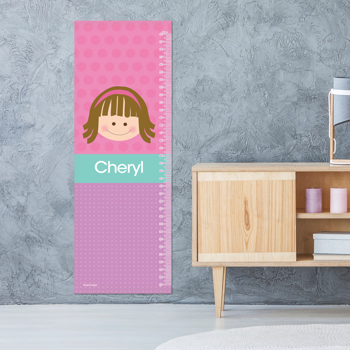 Just Like Me Girl Pink Growth Chart