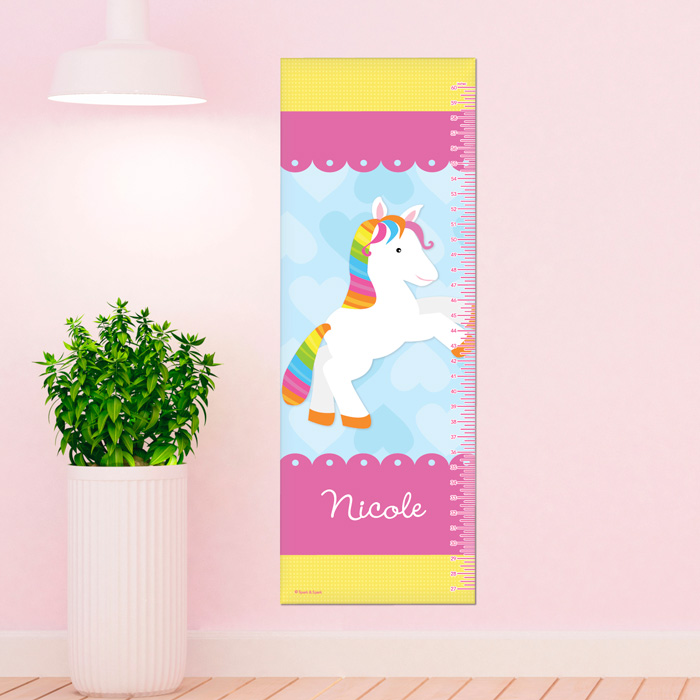 Cute Rainbow Pony Growth Chart