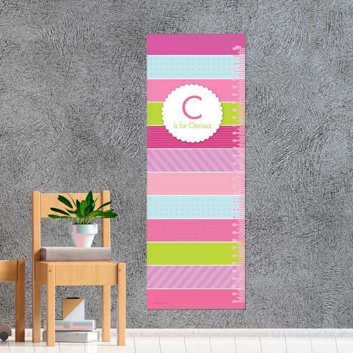 Pastel Stripes Growth Chart