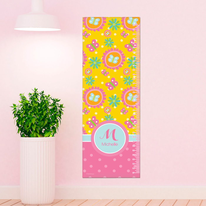 Yellow flowers Pattern Growth Chart