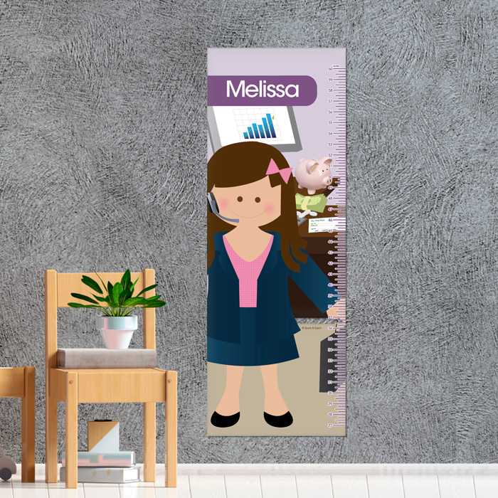 A Girl Crunching Numbers Kids Growth Chart