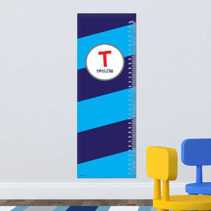 Fun Initials Blue Growth Chart