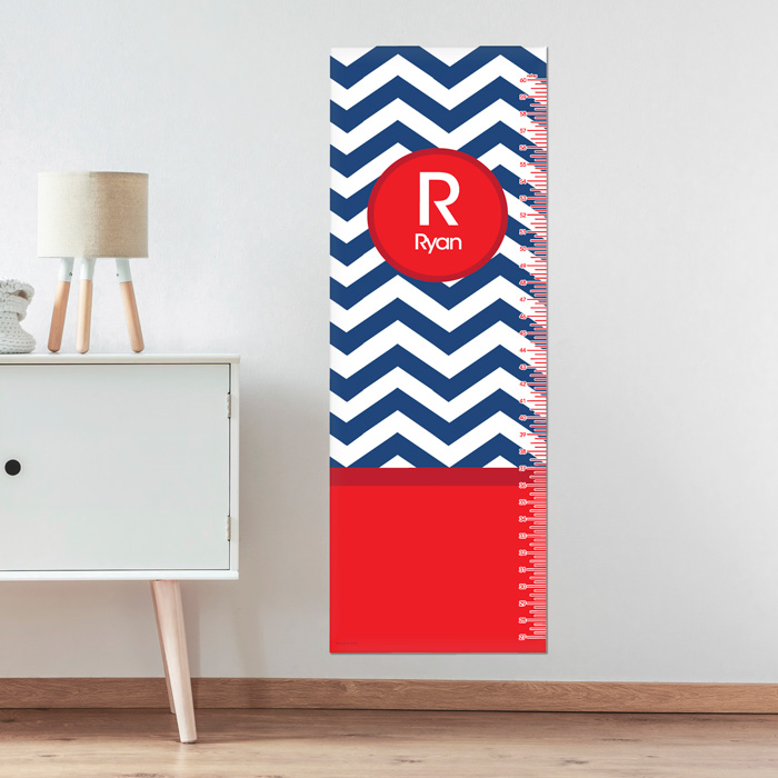 Chevron Navy And Red Growth Chart