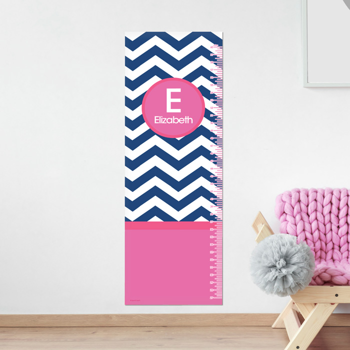 Chevron Blue and Pink Growth Chart