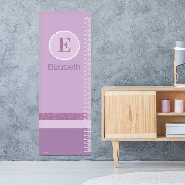 A Shiny Purple Letter Growth Chart