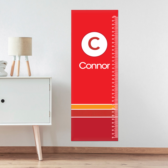 A Linen Red Letter Growth Chart