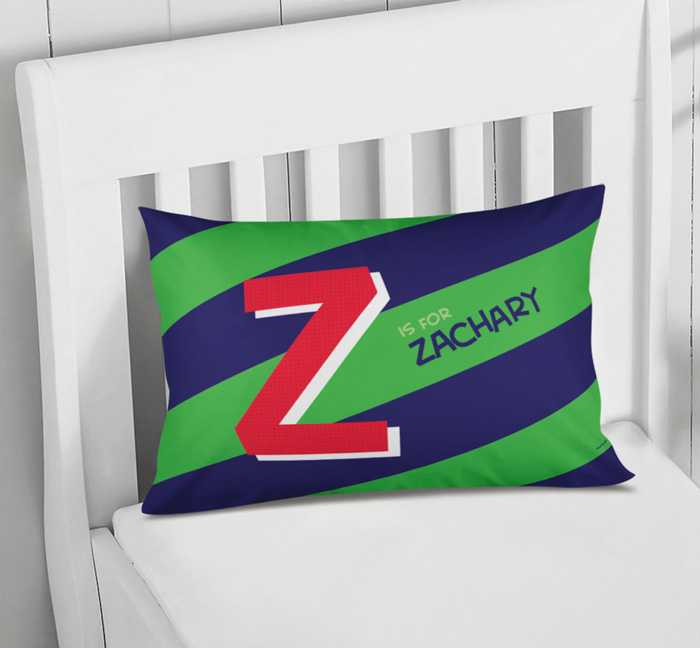 Brilliant Initial Green Pillowcase Cover