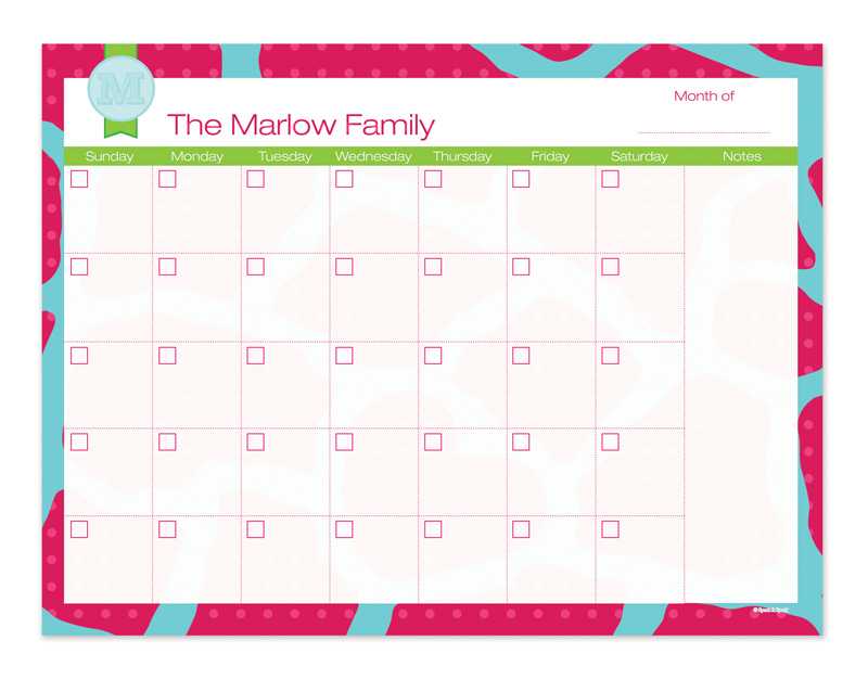 Cute Pink Rocks Monthly Removable Wall Calendar