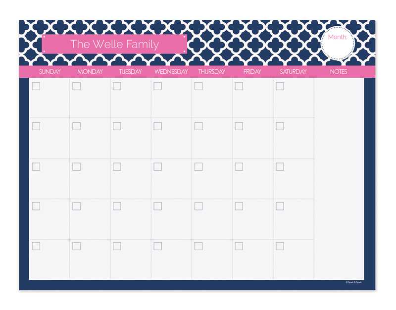 Quatrefoil Beauty Monthly Removable Wall Calendar