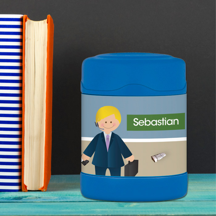 A Boy Crunching Numbers Thermos Food Jar